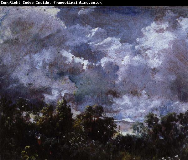 John Constable en studie av himmel och trad